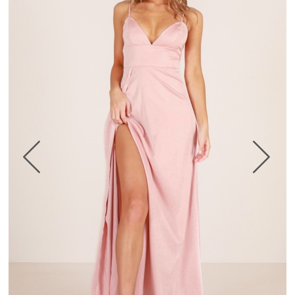 Showpo Disconnected Maxi Dress in Blush